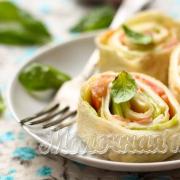Lavash roll with salmon: step-by-step recipe with photos Salmon rolls with cheese