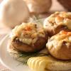 Stuffed champignons baked with cheese