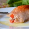 Stuffed chicken thighs without bone in the oven chicken fear stuffed with mushrooms